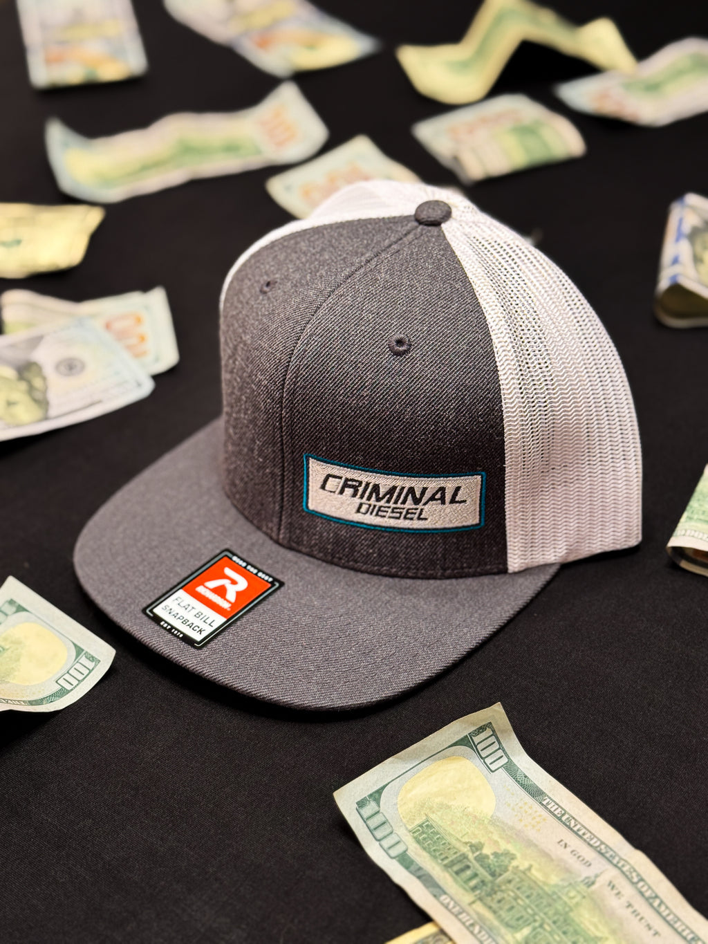 Richardson 511 Flat-Brim Grey/White