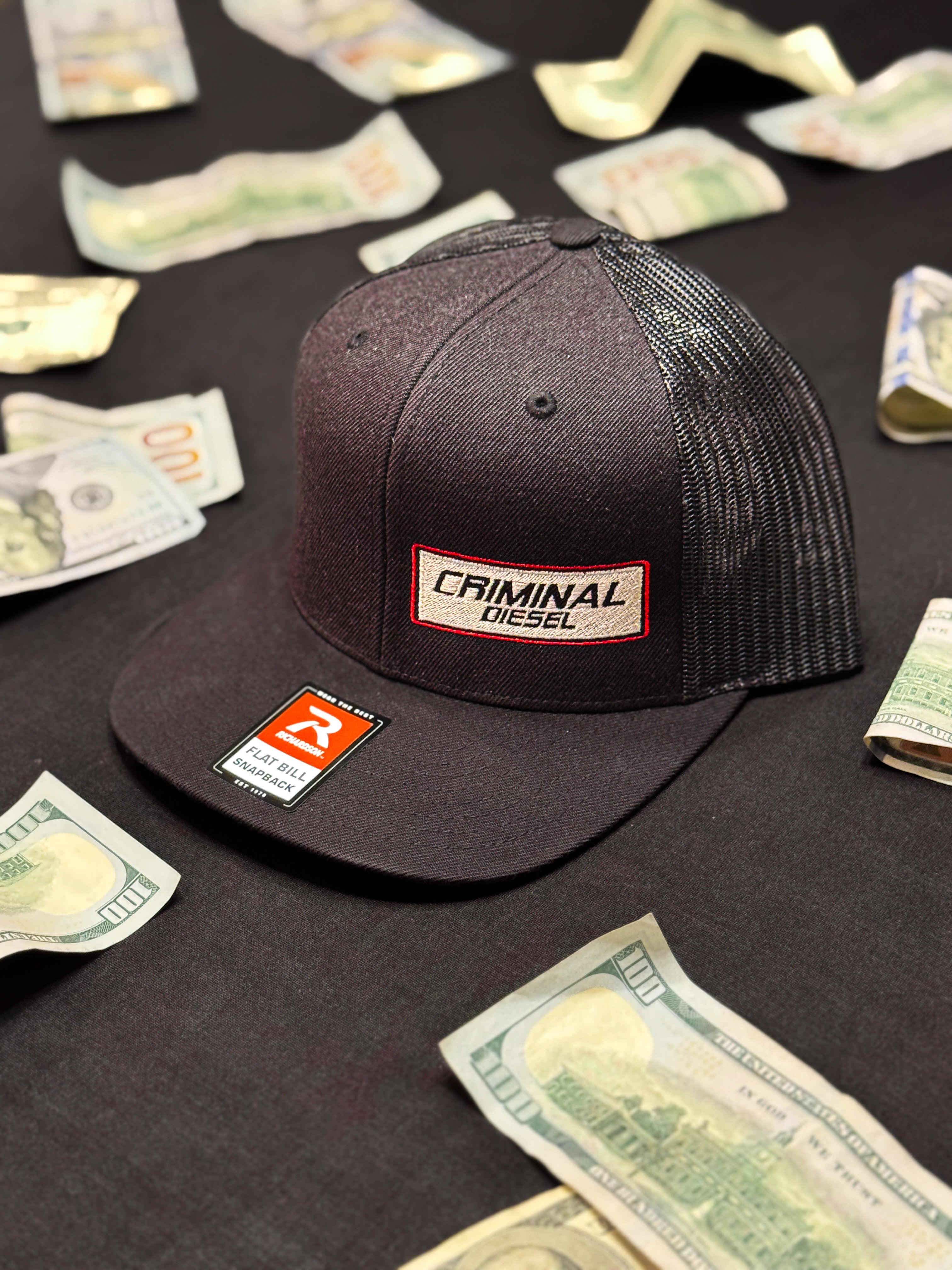 Richardson 511 Flat-Brim Black/Black