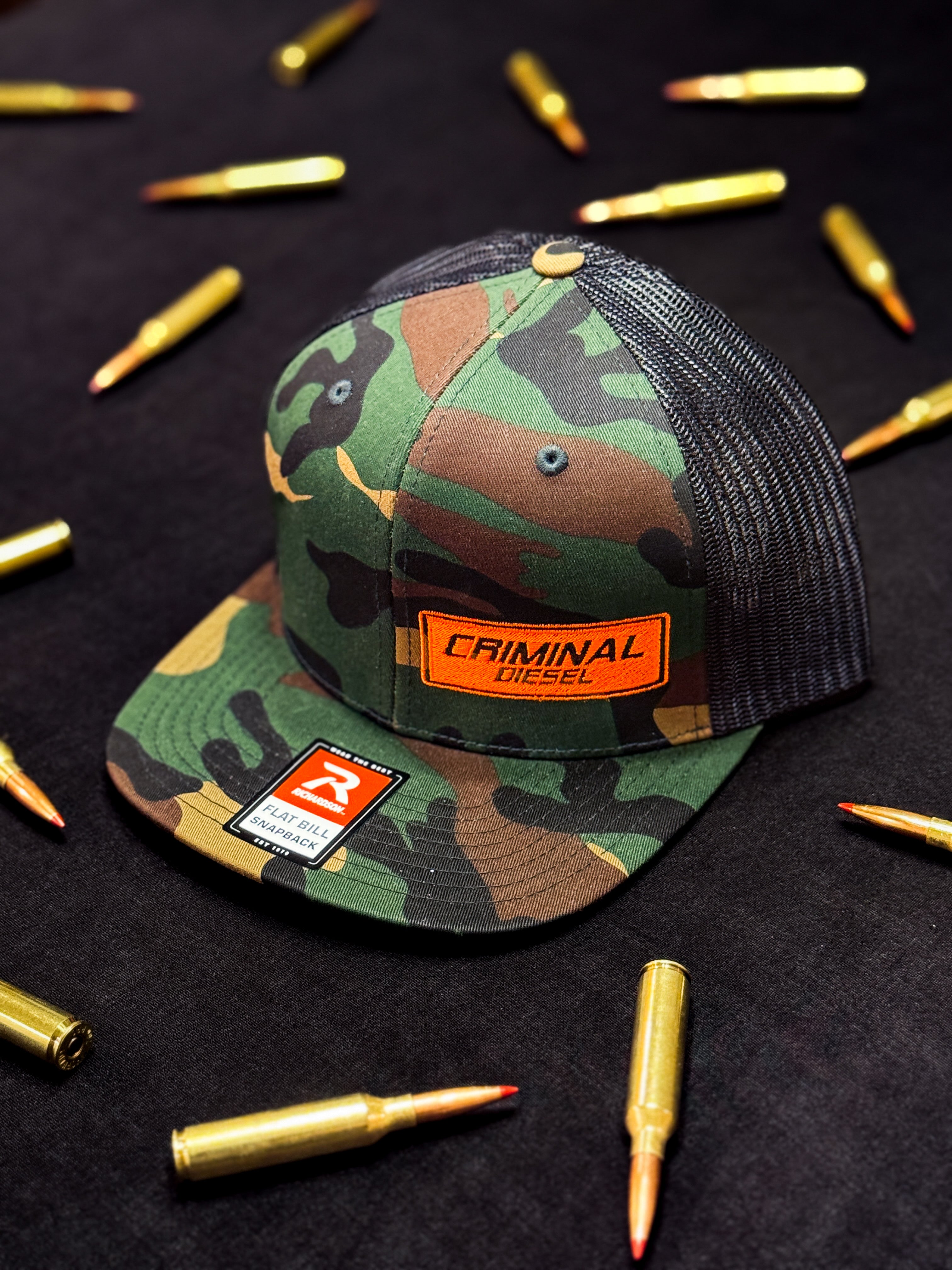 Richardson 511 Flat-Brim Camo/Black