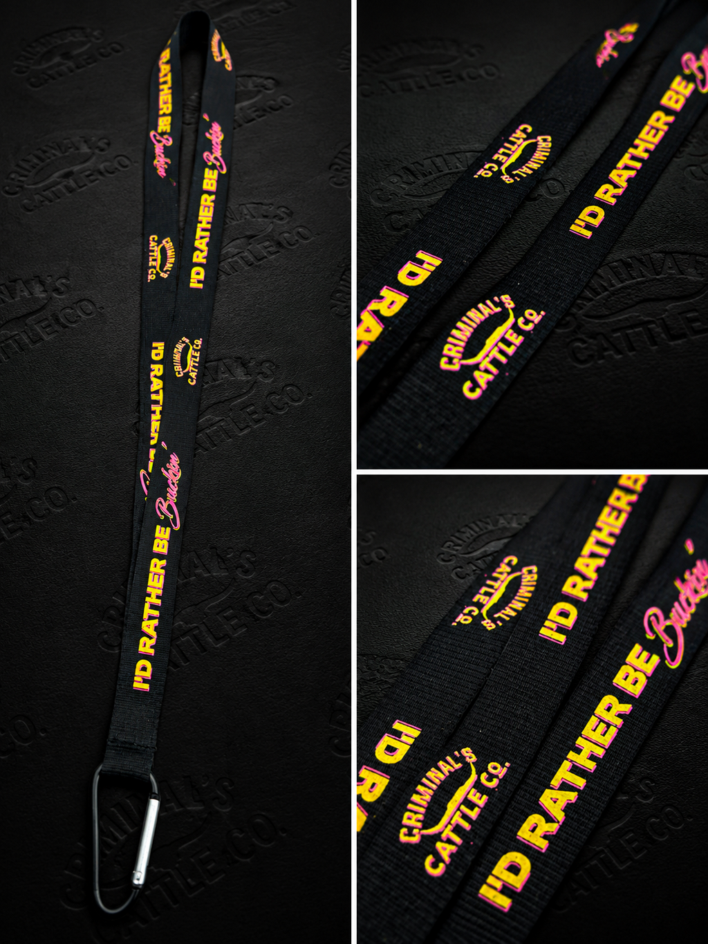 I'd Rather Be BUCKIN' Lanyard
