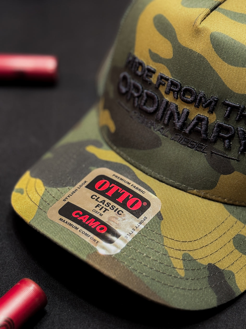 -HIDE FROM THE ORDINARY- "Signature" 5-Panel Camo Hat #1