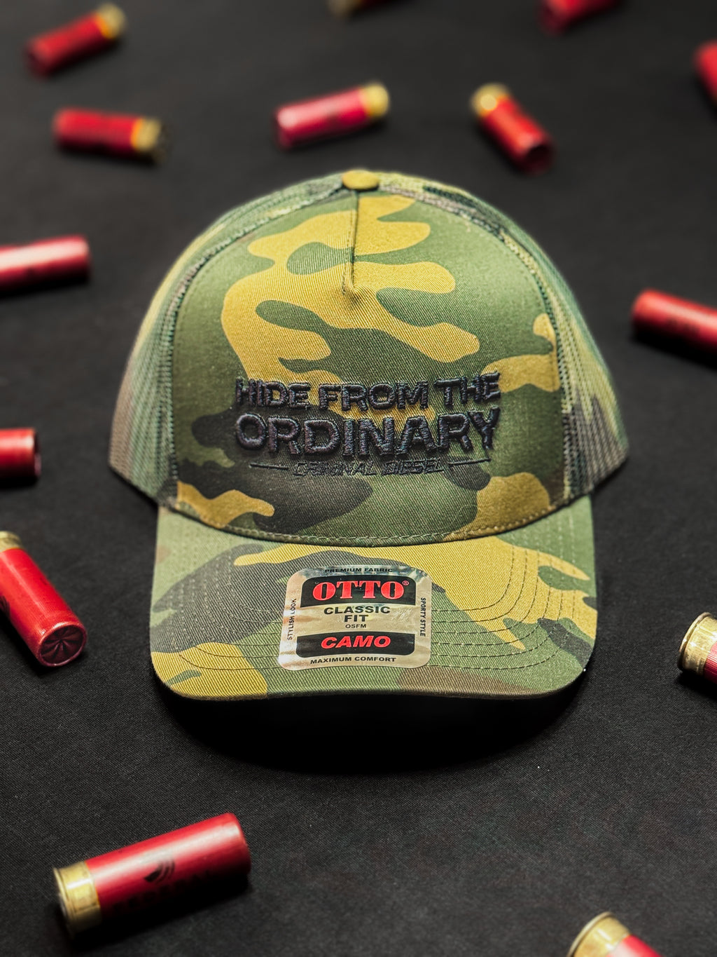 -HIDE FROM THE ORDINARY- "Signature" 5-Panel Camo Hat #1