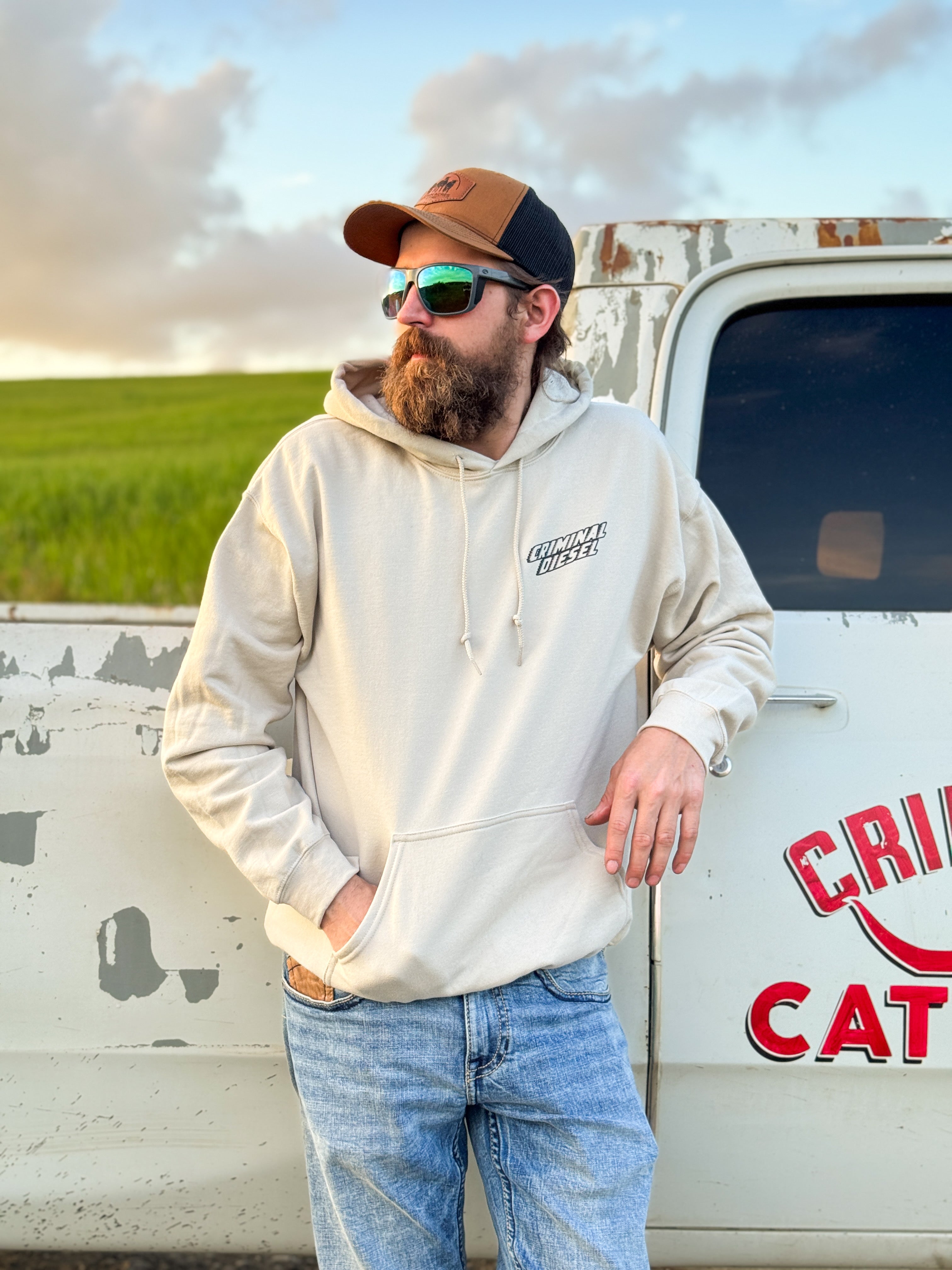 Old School SPEED Hoodie -Tan