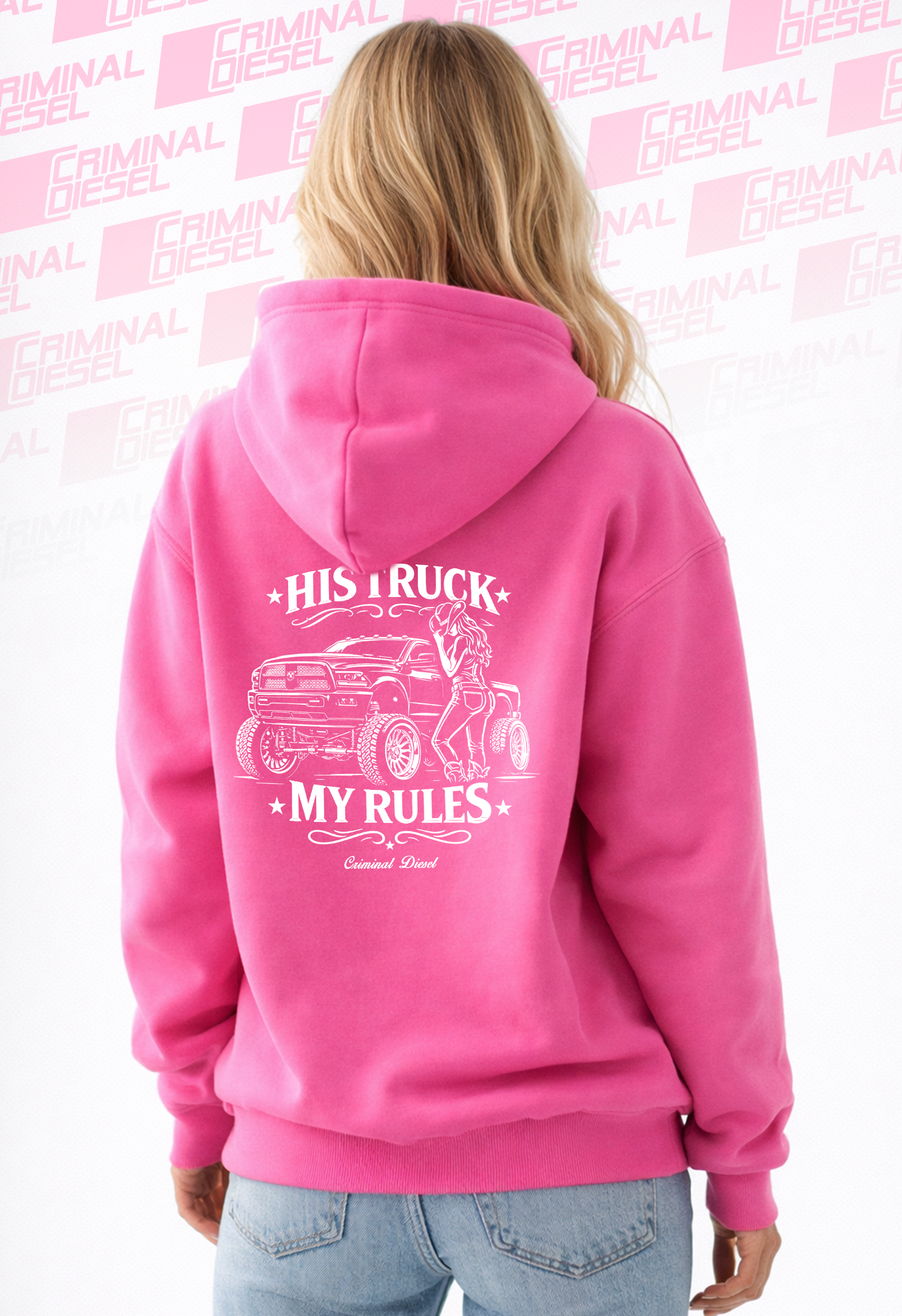 'His Truck, My Rules" Womens Hoodie