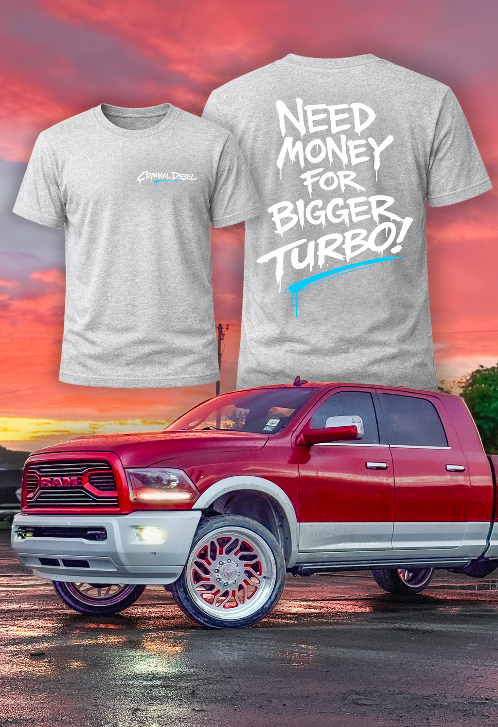 "Need $ for BIGGER TURBO!" T-Shirt