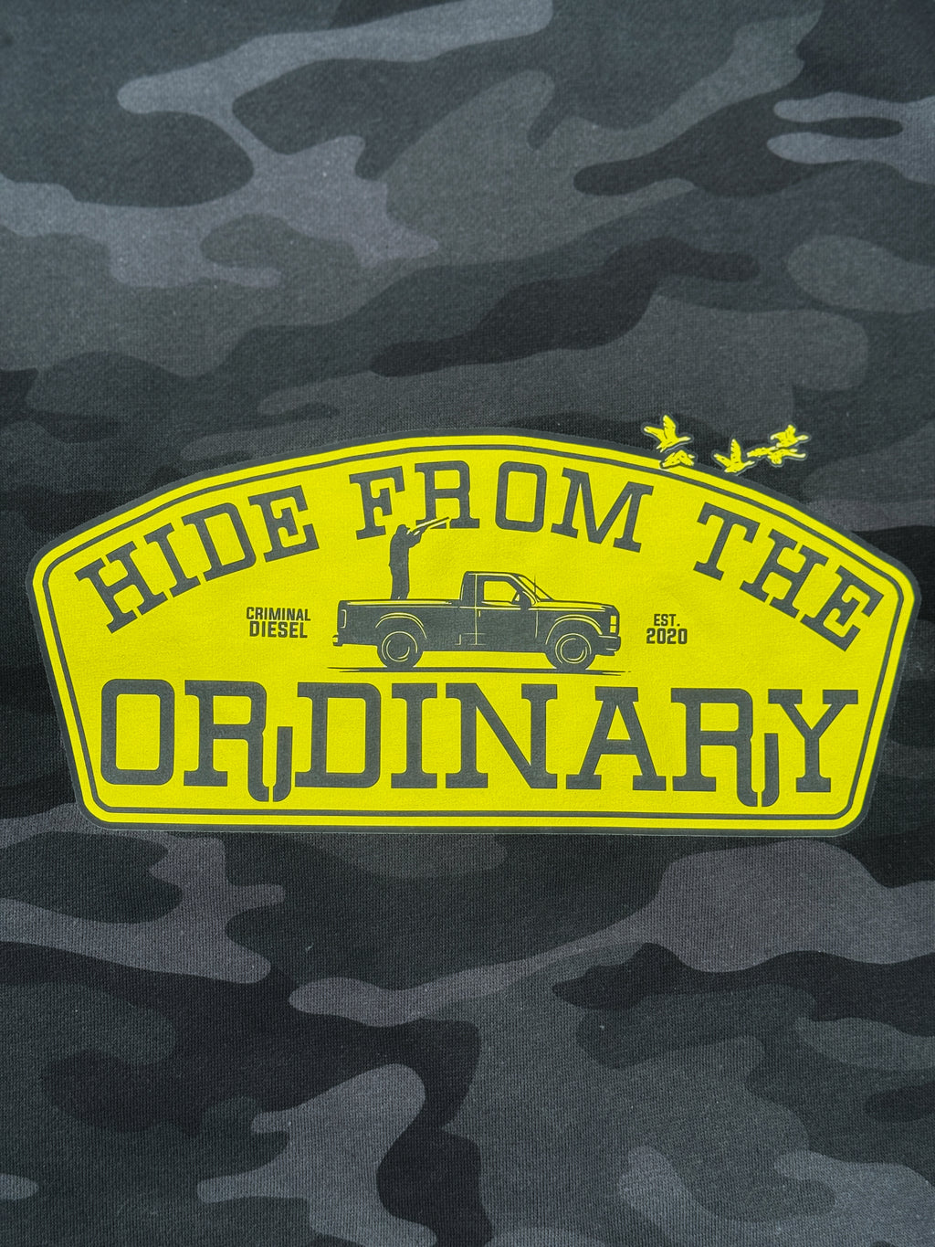 -HIDE FROM THE ORDINARY- "Elite" Black Camo Heavy-Weight Hoodie