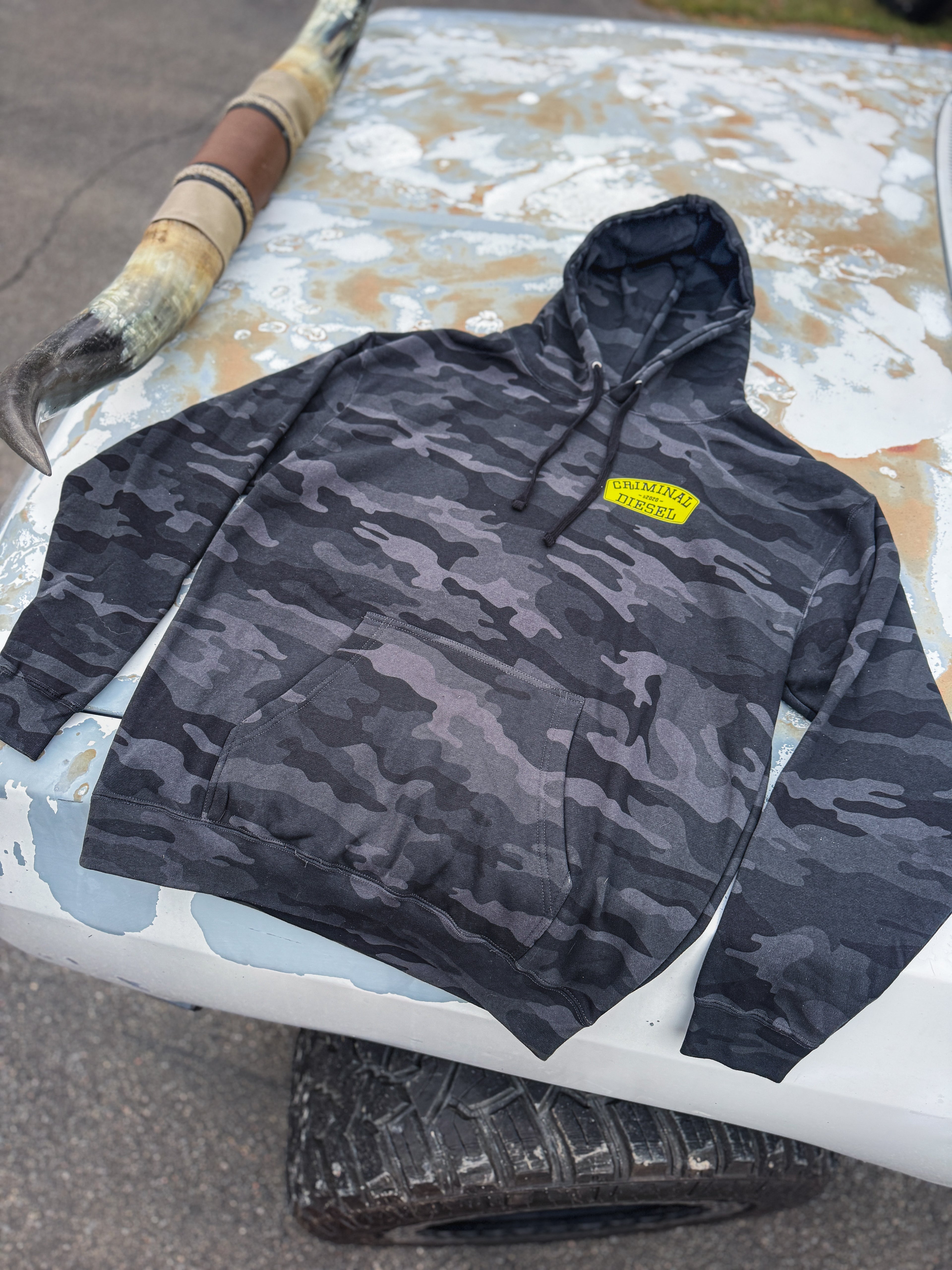 -HIDE FROM THE ORDINARY- "Elite" Black Camo Heavy-Weight Hoodie