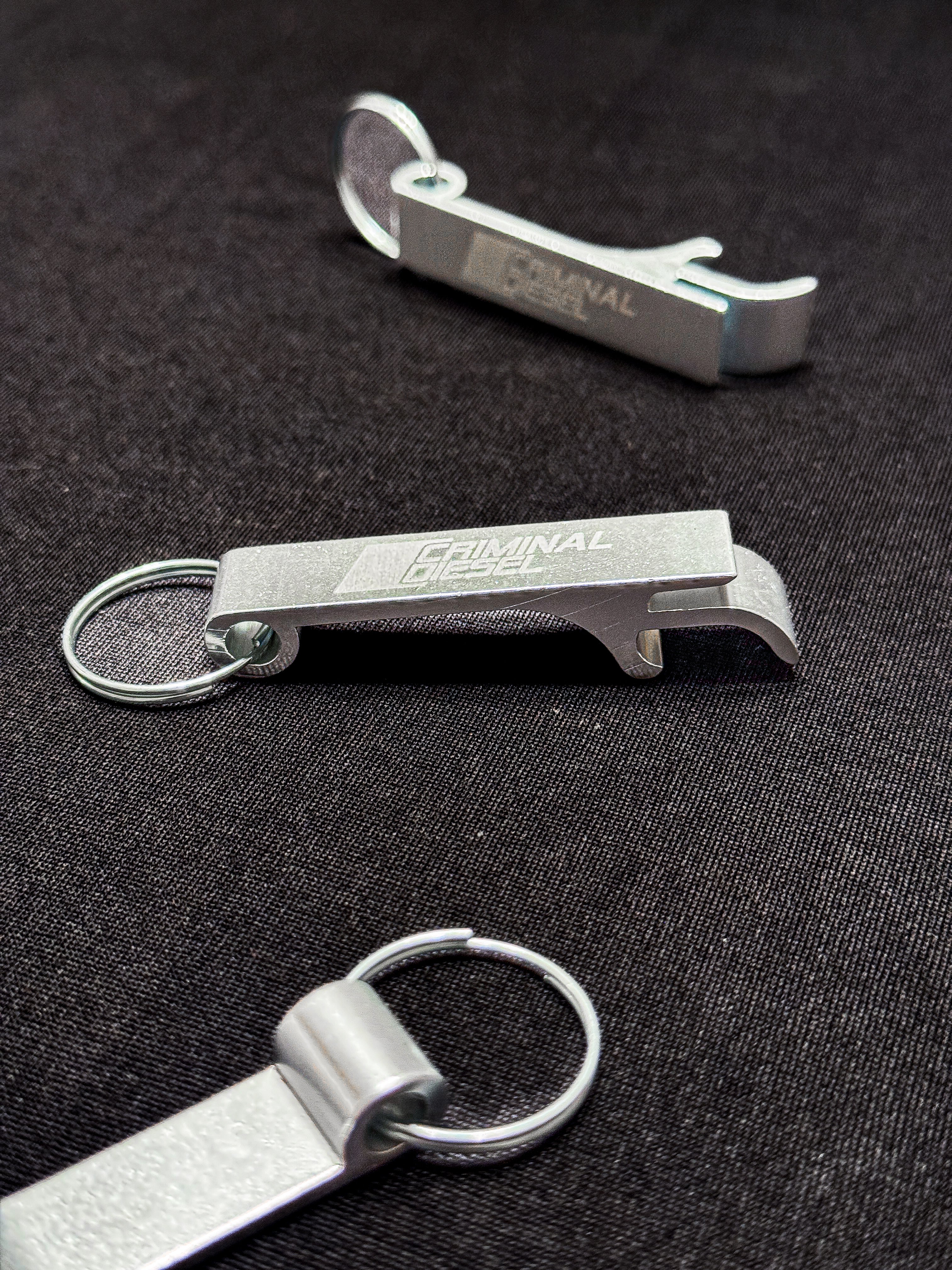 "Criminal Diesel" Bottle Opener Keychain