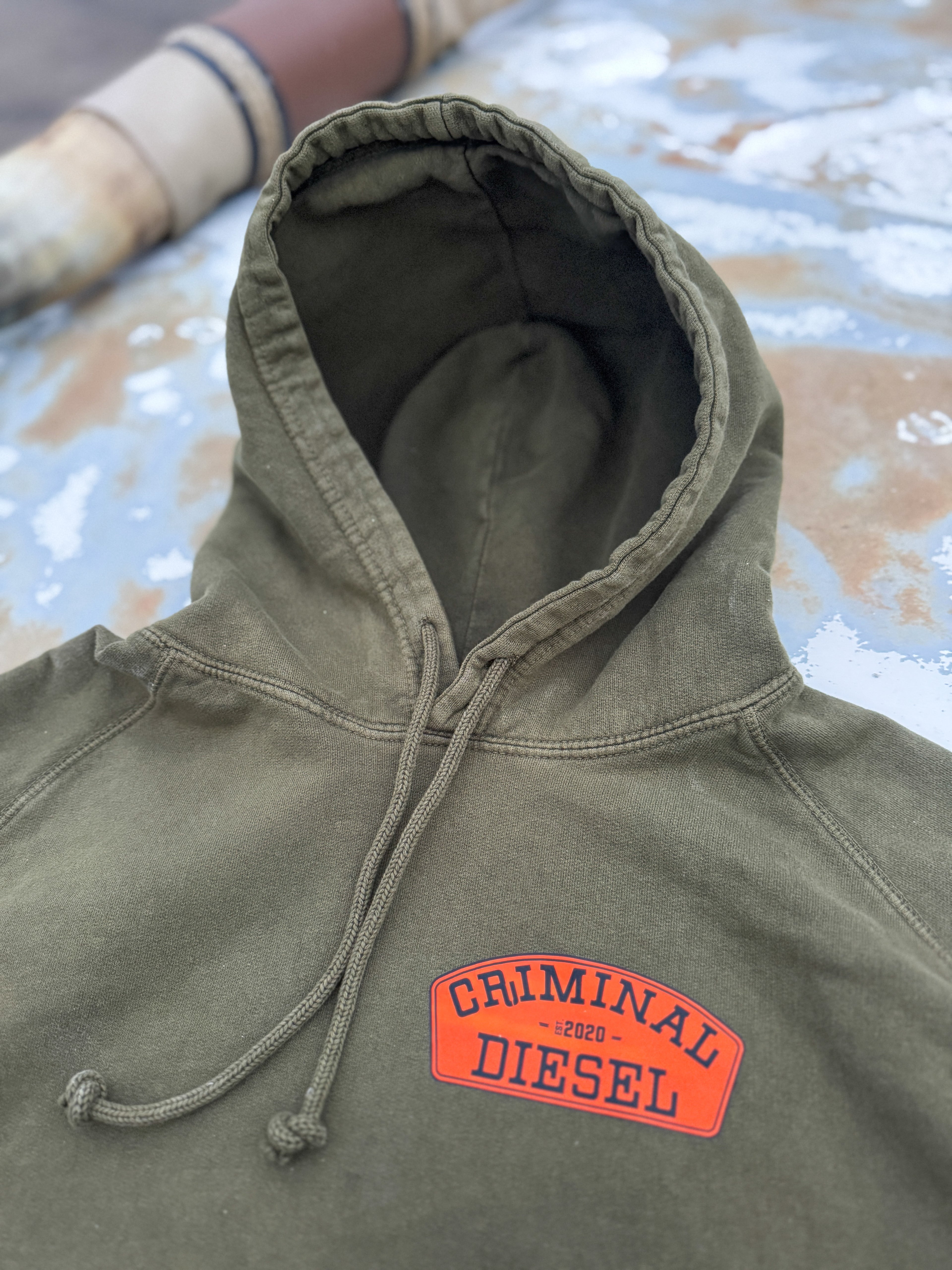 -HIDE FROM THE ORDINARY- Distressed Mid-Weight Hoodie