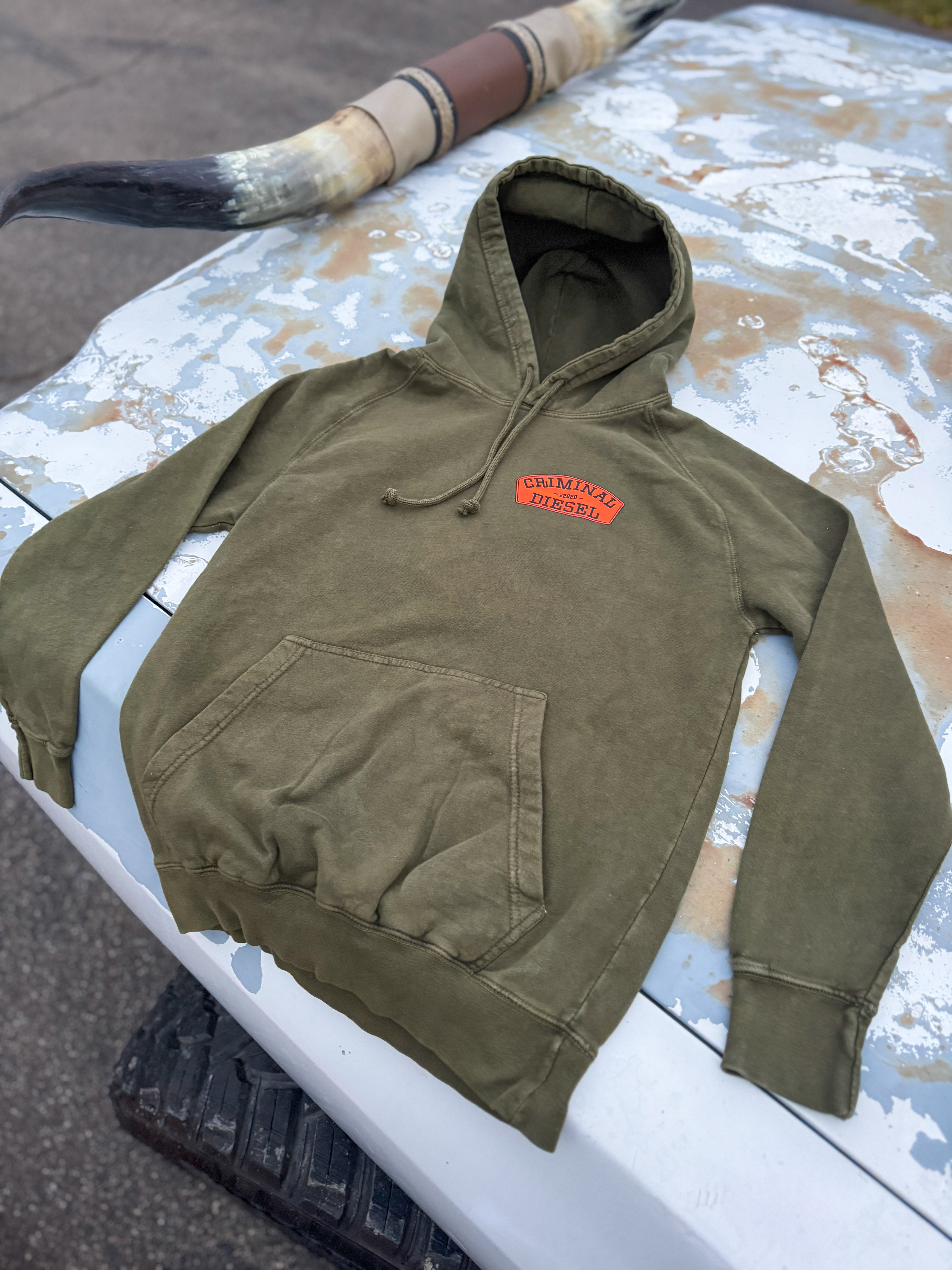 -HIDE FROM THE ORDINARY- Distressed Mid-Weight Hoodie